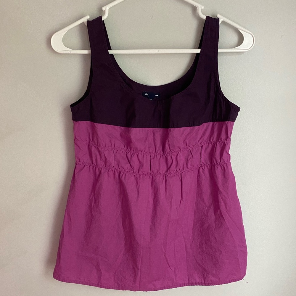 GAP Two-Tone Purple and Pink Tank Top